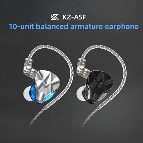 KZ ASF Earphones 10 BA Units HiFi Bass Balanced Armature Earphones